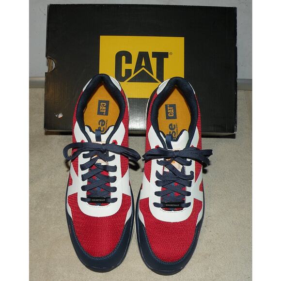 CAT Caterpillar Passage CT Comp Toe Men’s Size 12 Sneakers Shoes Racing Red NEW - Picture 1 of 5
